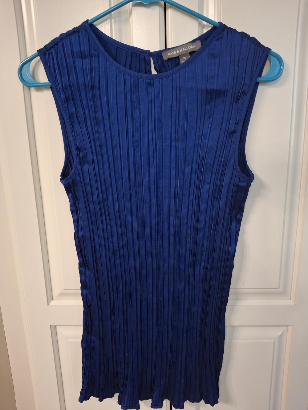 Kate & Mallory Sleeveless Royal Blue Pleated Dress